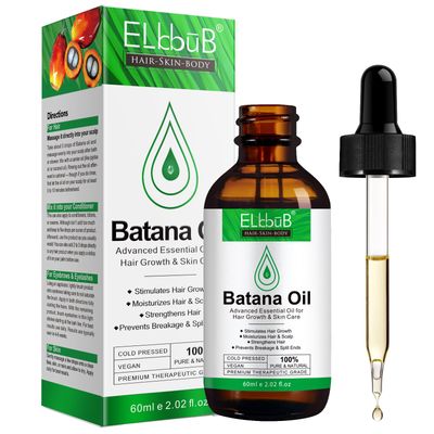 ReliCo Batana Oil for Hair Growth Dr Sebi Organic - 100 Raw Batana Oil from Honduras, Pure Natural for Thickness, Hair Loss Treatments for Black Women Men, 2.02 fl.oz