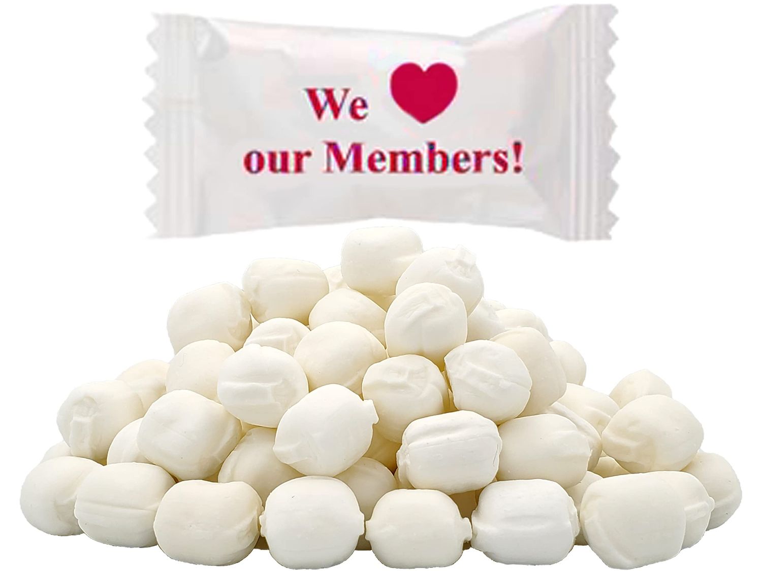 The Dreidel Company We Love Our Buttermints, After Dinner Mint Candy, Fat-Free, Individually Wrapped (50 Buttermints, We Love Our Members)