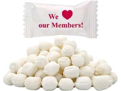 The Dreidel Company We Love Our Buttermints, After Dinner Mint Candy, Fat-Free, Individually Wrapped (50 Buttermints, We Love Our Members)