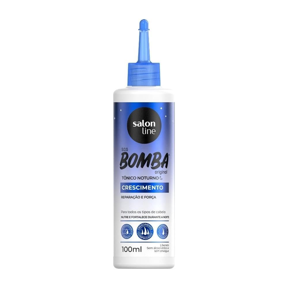 Salon Line - Linha SOS Bomba (Crescimento) - Tonico Noturno Crescimento 100 Ml - (SOS Bomb (Growth) - Night Growth Tonic 3.38 Fl Oz)