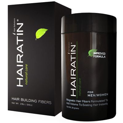 HAIRATIN Building Fibers for Thinning Hair, DarkAsh Blonde, 28G - Achieve Fuller, Natural Looking Results, Instantly Conceals Hair Loss in 10 Seconds, Thickener Bald Spot Cover Up for Men Women