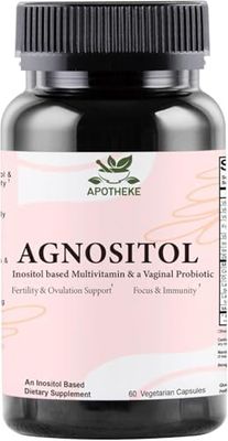 AGNOSITOL Prenatal Vitamin, Vaginal Probiotic with SMART Bacteria, Fertility, Ovulation PCOS Support, Hormone Balance Vaginal Health Supplement. Inositol 40:1, Folic Acid, Vitamins D3 B61