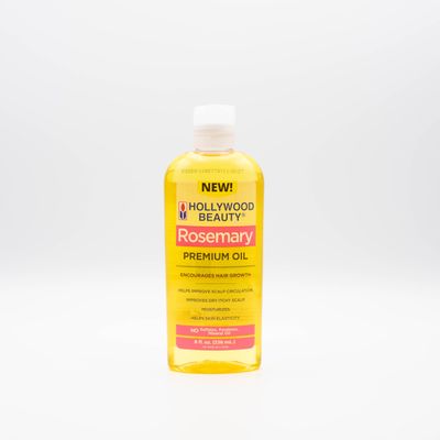 Hollywood Beauty Rosemary Oil for Hair, Scalp, Skin, 8 fl oz - Encourages Hair Growth, Helps Improve Scalp Circulation