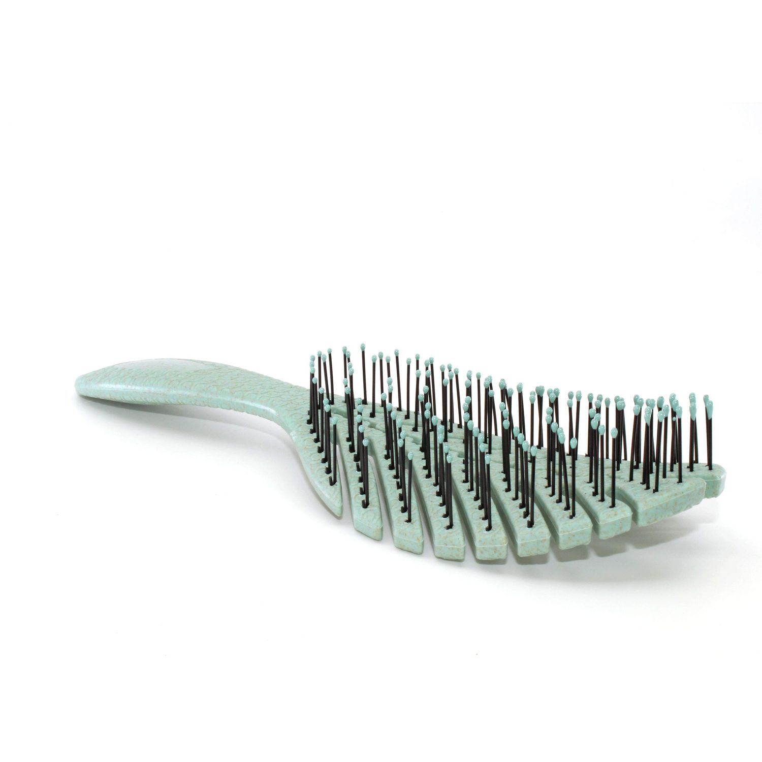 Earth I Teal Flex Detangling Gentle Hairbrush, Teaser Brush, Women Hair Brush, Kids Hairbrush, Hairbrushes for Woman, Curly Hair Brushes, Recycled Wheat Fiber Hairbrushes