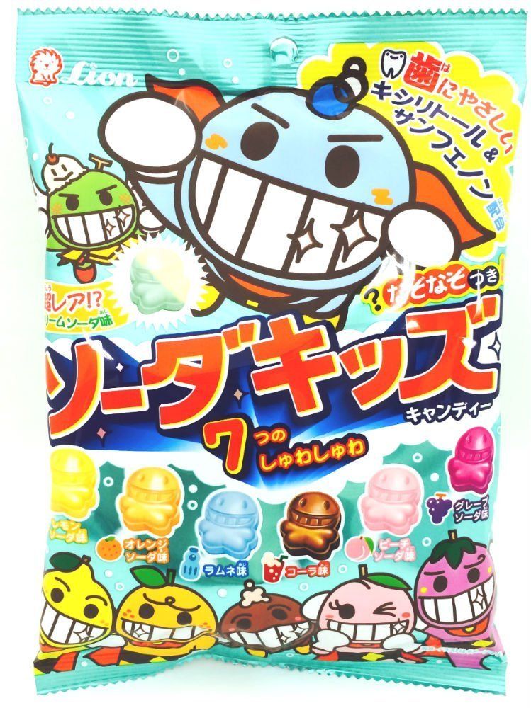 LION Soda Kids Kiechau Kawaii Little Human-Shape Fruit Soda Candy