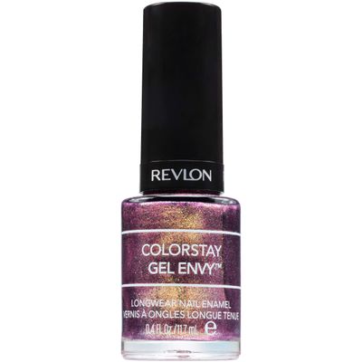 Revlon ColorStay Gel Envy Longwear Nail Polish, with Built-in Base Coat Glossy Shine Finish, in PlumBerry, 455 Win Big, 0.4 oz