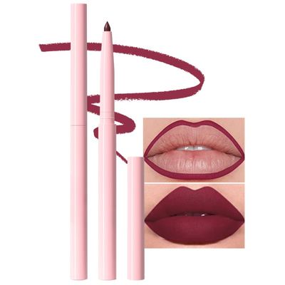 Kaely Matte Velvet Lip Liner Pencils Retractable for Shaping Sculpting Lips, Dark Red Lip Pencils for Women Long Lasting Waterproof Rich Lip Colors Liner Crayon Lipstick delineador de labios 11