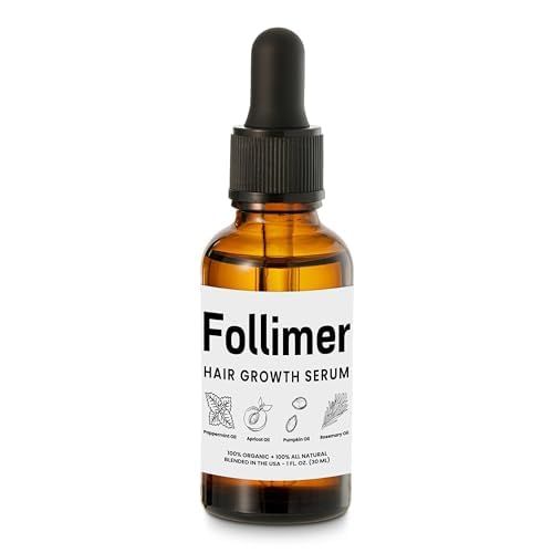 Premium Hair Growth Oil - DHT Blocker with Organic Rosemary, Pumpkin Seed, Peppermint Apricot Oils - Natural Minoxidil Alternative, Made in USA