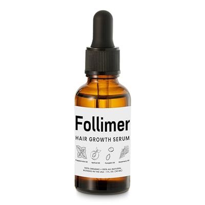 Premium Hair Growth Oil - DHT Blocker with Organic Rosemary, Pumpkin Seed, Peppermint Apricot Oils - Natural Minoxidil Alternative, Made in USA