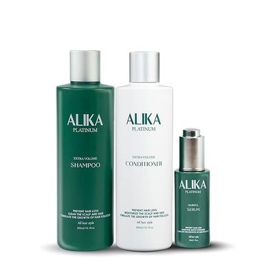 ALIKA Natural Hair Restoration System Shampoo, Conditioner, And Serum Set Hair Growth, Grow Gorgeous Hair Growth, Hair Loss Treatments for Women, Men, Suitable For Dry, Oily, Normal Scalp