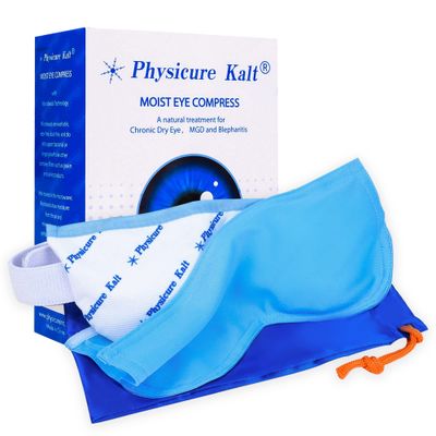 Physicure Kalt Heated Eye Mask Moist Heat Compress Relief for Dry, Pink Eyes Microwave Activated Therapy