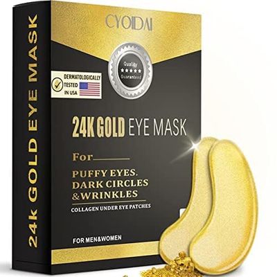 Under Eye Patches, 24K Gold Under Eye Patches for Puffy Eyes, Reduce Wrinkles and Fine Lines with Eye Patch for Puffy Eyes, Revitalize and Refresh your Skin