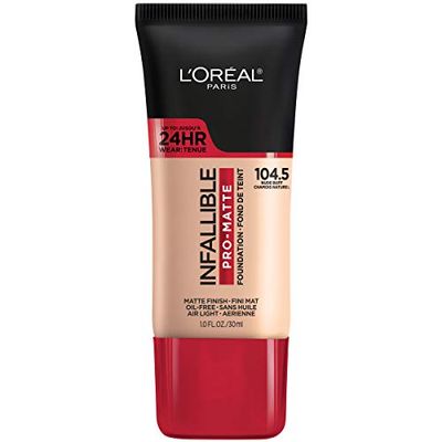 L&#39;Oreal Paris Cosmetics Makeup Infallible Pro-Matte Liquid Longwear Foundation, Nude Buff, 1 fl oz.