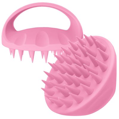 Ithyes 38 Finger Enlarged Scalp Massager Hair Growth,Head Massager,Silicone Scalp Brush Shampoo Brush for Hair Care,Scalp Scrubber,Hair Brush Wet Dry Comb,Scalp Exfoliator for Men Women Pets (Pink)