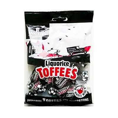 Walkers&#39; Nonsuch Liquorice Toffees with Condensed Milk Black Treacle Imported from the UK Traditional British Candy Old Fashioned Licorice Toffee 5.29 Oz (Pack of 12)