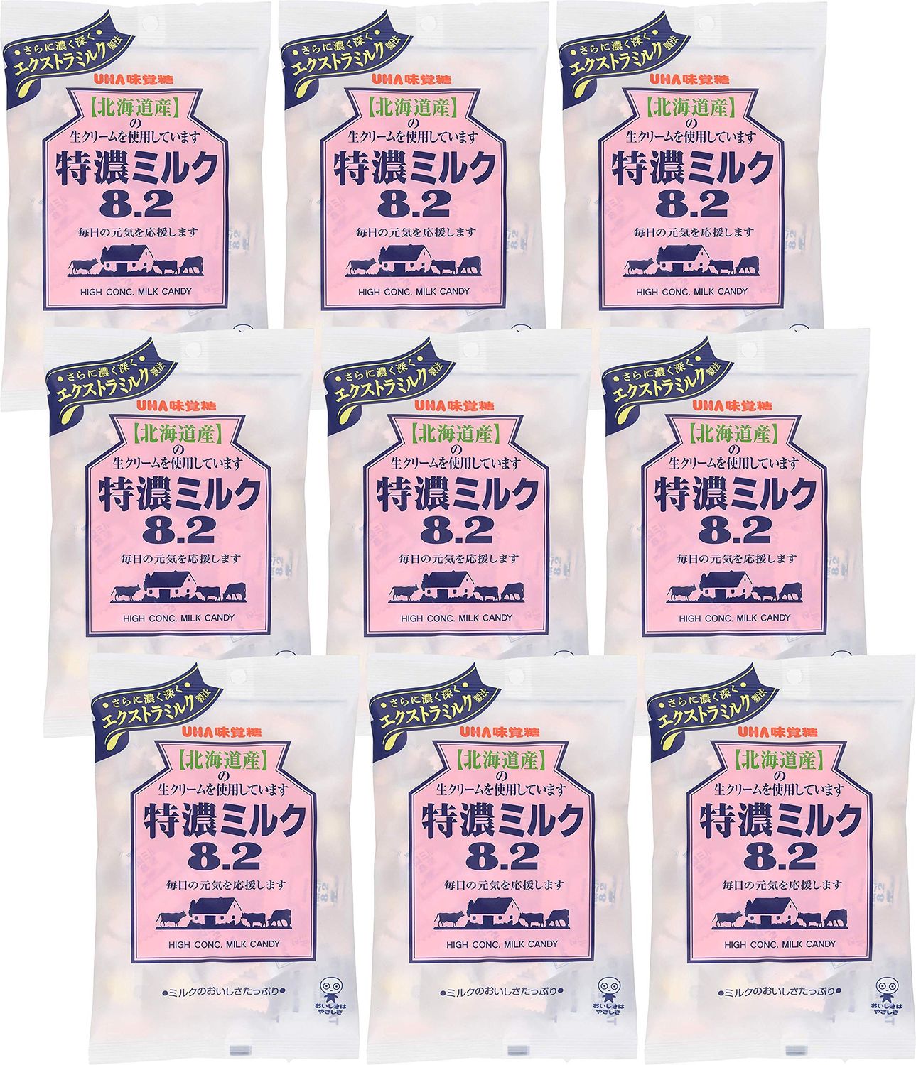 Mikakuto Tokuno Milk 8.2 Candy 3.7oz (Pack of 9)