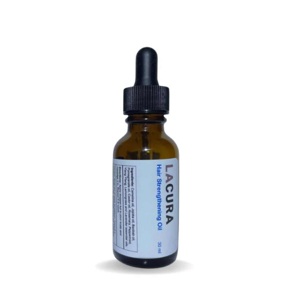 Lacura Strengthening Oil - Supports Stronger, Thicker Strands Long-Lasting Smoothness - Oil for Frizz Control, 30 mL