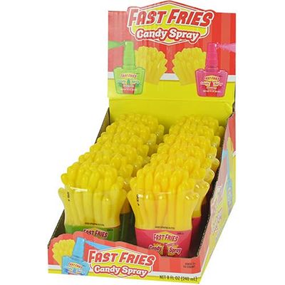 Koko&#39;s Confectionery Novelty Kokos Fast Fries Candy Spray, 0.676 fl oz 20 mL 12 Count Display Box