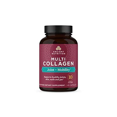Ancient Nutrition Collagen Pills for Joint Support, Multi Collagen Capsules 45 Ct, Joint Mobility, Supports Joints, Skin Nails, Exercise Recovery, Paleo and Keto Friendly, Gluten Free