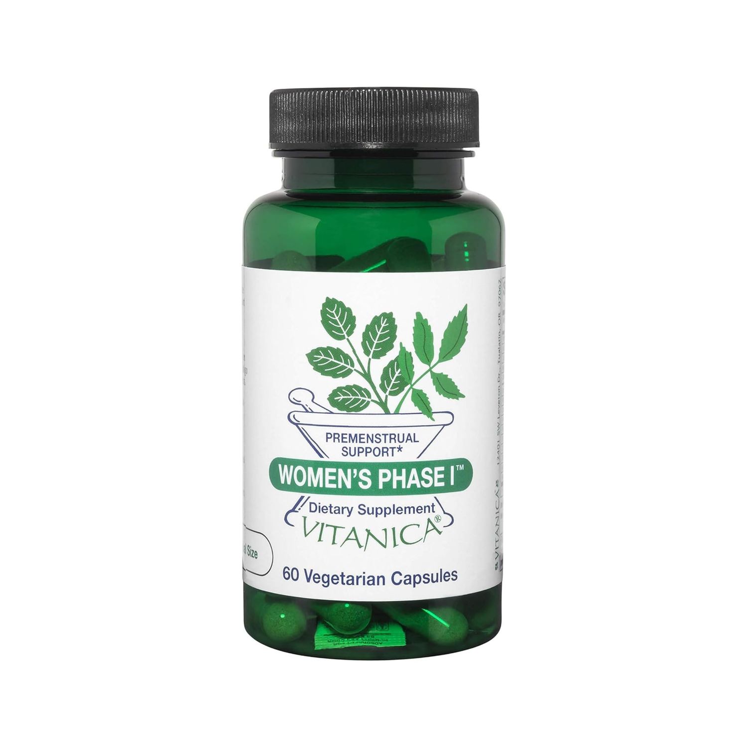 Vitanica Women&#39;s Phase I, Premenstrual Support, Vegan, 60 Capsules