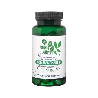 Vitanica Women&#39;s Phase I, Premenstrual Support, Vegan, 60 Capsules