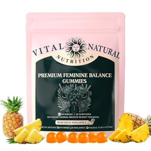 Taeci Premium Feminine Balance Gummies for Women&#39;s Health - Hawaiian Pineapple Flavor, Supports Vitality Gut HealthNew Packaging