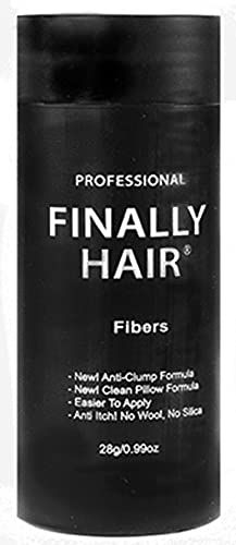 Finally Hair Keratin Hair Building Fibers for Hair Thickening Fiber Hair Loss Concealer. (Light Grey Pepper)