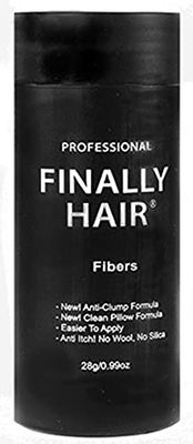 Finally Hair Keratin Hair Building Fibers for Hair Thickening Fiber Hair Loss Concealer. (Light Grey Pepper)