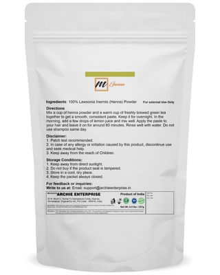 100 Natural Henna Powder 0.50 LBS 227 GMS Pure Lawsonia Inermis For Hair Dye and Color Hair Care