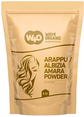 ArappuAlbizia Amara Powder 8 Oz, Natural Shampoo Conditioner for hair repair, Scalp Care, Haircare, Prevents Dandruff, Damaged Hair Treatment, Hair Growth Products Both for Men Women -Way4Organic