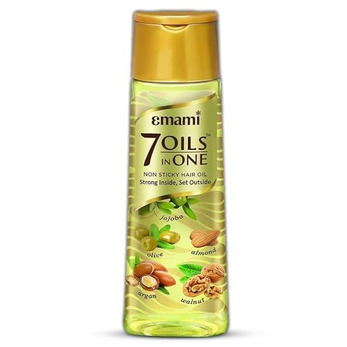 Emami 7-in-1 Hair Oil with Natural Ayurvedic Herbs Repairs Hair Damage Nourishes Scalp Fights Dandruff Provides Strong Healthy Hairs 3.38 Fl Oz100ml