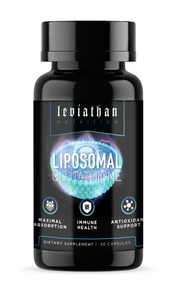 Leviathan Nutrition Liposomal Glutathione Capsules, 30 Count, Maximal Absorption, Immune Health, Antioxidant Support