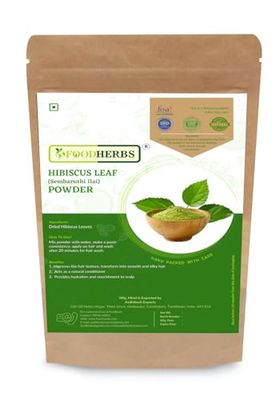 FOODHERBS Hibiscus Leaf Powder 200 gms0.44 lbs Natural Hair Conditioner and Growth Promoter Prevents Premature Graying and Hair Fall Ideal for Homemade Shampoo