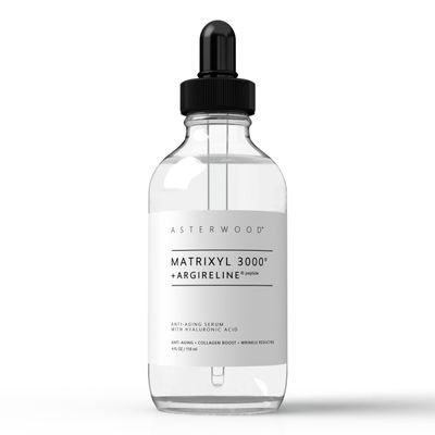 Asterwood Matrixyl 3000 Argireline Serum with Hyaluronic Acid - Anti-Aging, Wrinkle Reducing, Collagen Boosting - Fragrance-Free - 4 Fl Oz