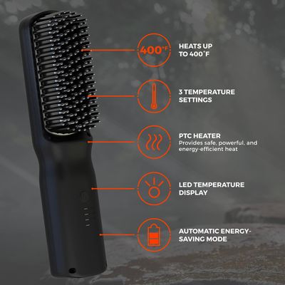 Wild Willies Beard Care Kit: Heated Beard Straightener for Men, Beard Butter, Beard Growth Serum - Ultimate Grooming Tool Set, Beard Balm, Hydrating Serum, Hot Comb Beard Brush for Daily Use