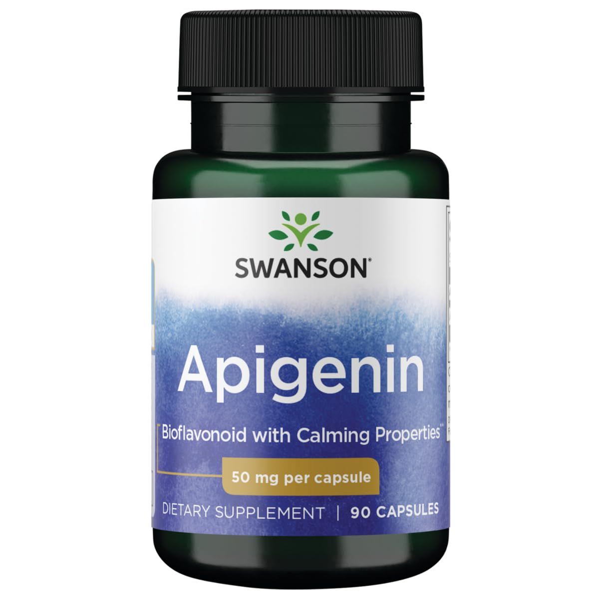 Swanson Apigenin - Sleep and Relaxation Supplement - Natural Support - 90 Caps, 50 mg (Packaging may Vary)