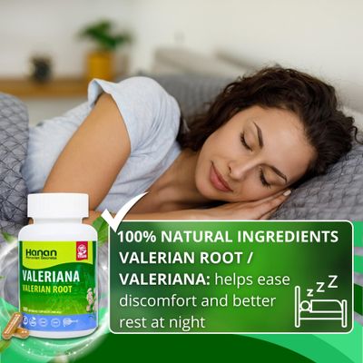 HANAN PERUVIAN SECRETS Valerian Root Capsules (100ct) - Pure Valeriana Te de Valeriana Herbal Calming Night Relaxation Wellness Support Tea Supplement from Peru