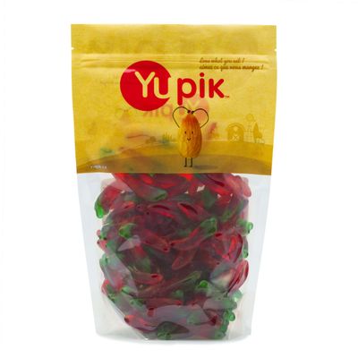 Yupik Gummy Red Peppers, 2.2 lb (35.2 oz), Gluten-Free, Cherry Flavored, Soft Chewy, Colorful Gummies, Fun Treat, Sweet Candy, Delicious Snack, Ideal for Gifting, Holidays Decorating