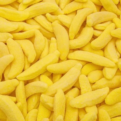 Guatemalan Banana Candy 5 lb - Gelatin Based Gummies, Perfectly Chewy, Gummy Candy Bulk in Resealable Bag, Light Sugar Coating