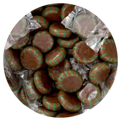 Chocolate Starlight Mints Candy, 1 Pound Bulk Candy (Approx. 75 pcs.), Individually Wrapped Choco Starlights