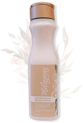 Milagros Acondicionador Herbal Disminuye la Caida Del Cabello y Aporta Suavidad y Brillo, Beige
