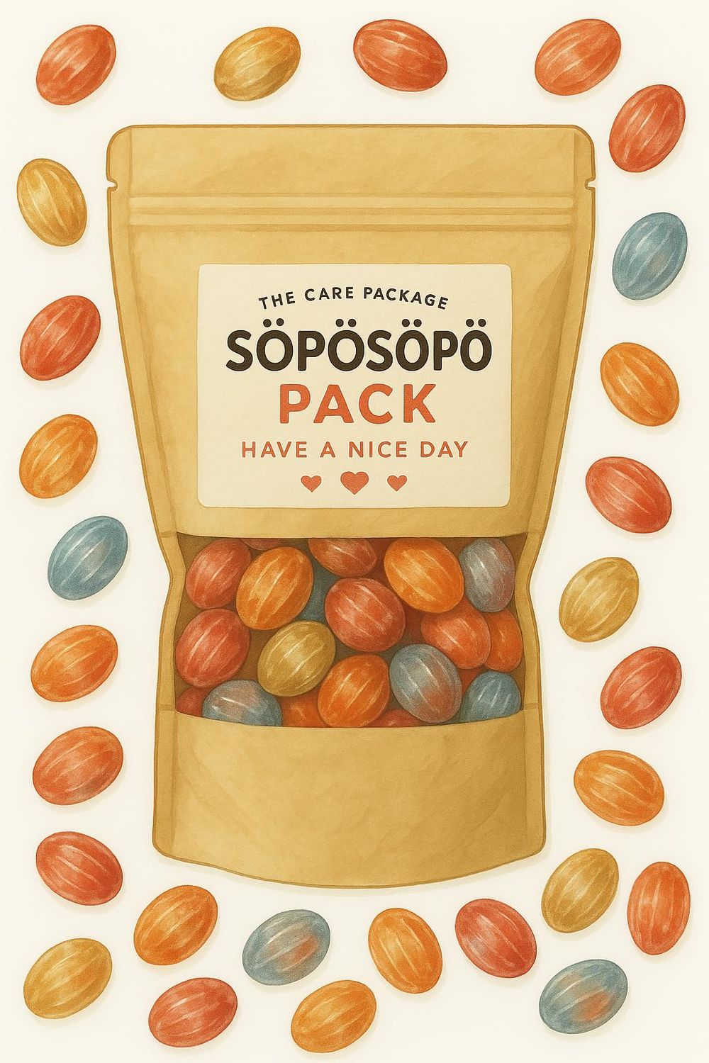SPSP Scandinavian Treat Pack - Tyrkisk Peber Hot Sour - 150g Nordic Candy Bag - Fruity Shell with Salty Licorice Core - Vegan - Bold Nordic Mix soposopo pack