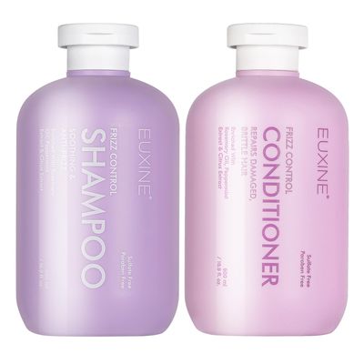 EUXINE Smoothing Shampoo and Conditioner Sets Moisturizing Frizz Control Soothing For Dry Frizz Damaged Hair,Unisex Infused with Rosemary Oil, Peppermint,Citrus Extract