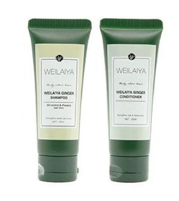 WEILAIYA White Ginger Prevent Hair Loss Stimulate Hair Growth Shampoo 20mL Conditioner 20mL Mini Set TestTravel for NormalOily Hair Scalp