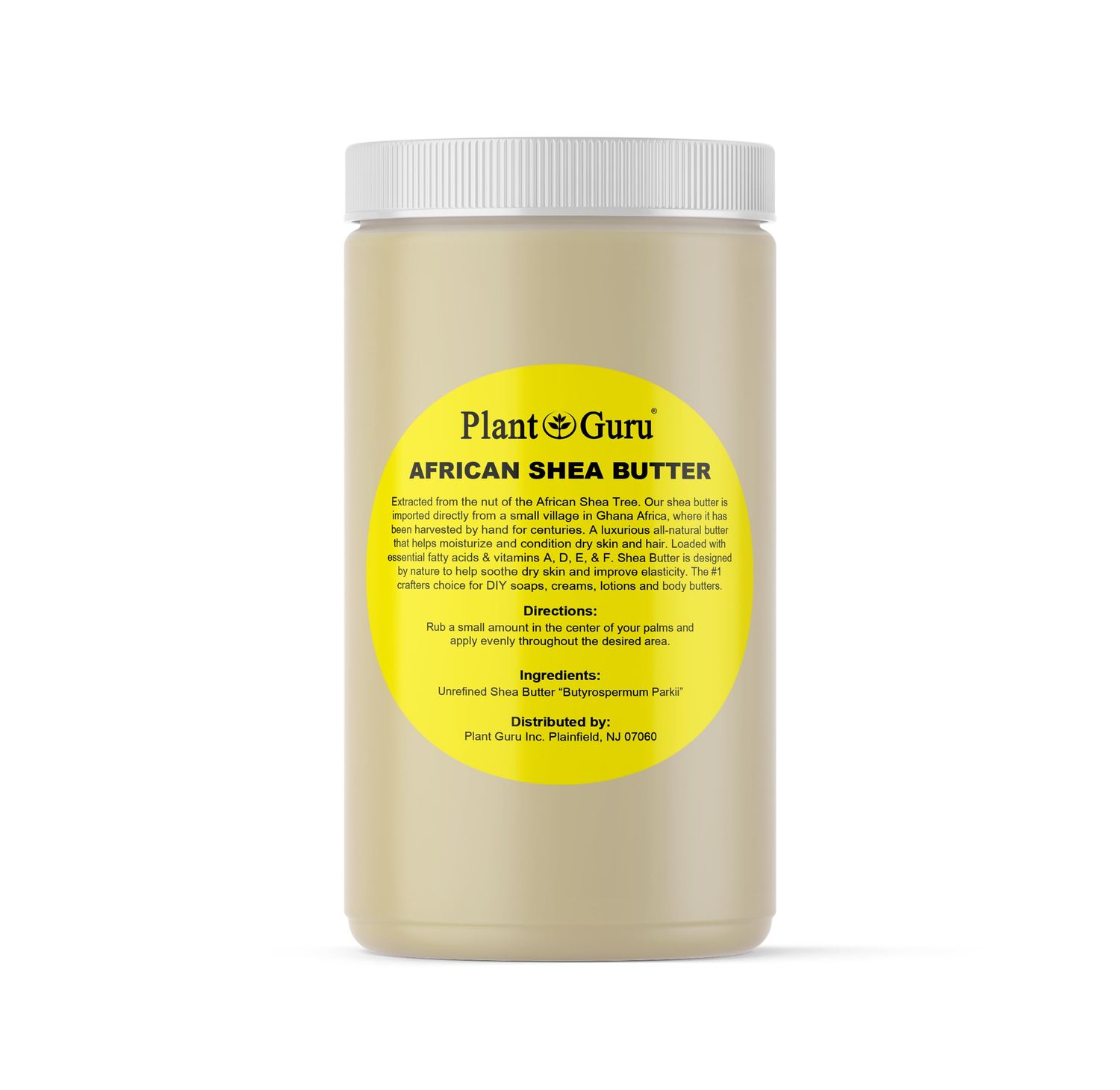 Raw African Shea Butter 32 oz. 2 lbs. Jar Bulk 100 Pure Natural Unrefined IVORY - Ideal Moisturizer For Dry Skin, Body, Face And Hair Growth. Great For DIY Soap and Lip balm Making.