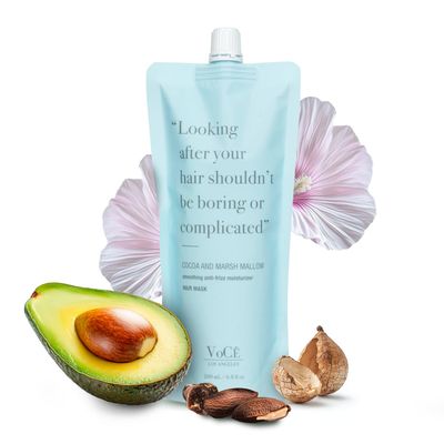 VoC Haircare - Natural Cocoa and Marshmallow Hair Mask Repairing, Smoothing, Anti-Frizz, Vegan, Cruelty-Free, Clean Haircare, Leaping Bunny Certified (6.8 oz 200 ml)