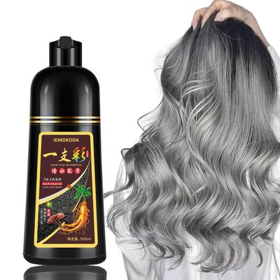 Fvquhvo Silver Gray Hair Dye Shampoo, Instant Hair Color Shampoo, Silver Shampoo Hair Dye for Women Men, Lasting Shampoo Para Canas Champu Para Canas, Shampoo Para Pintar el Cabello
