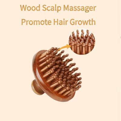 Fine teeth wood comb wooden scalp massager hair growth head massager scalp stress relax hair brush