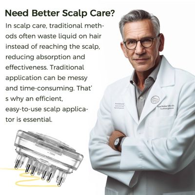 HT-YXXPro Minoxidil Applicator,1-Minute Quick and Precise Application No Wet Fingers Minoxidil Applicator tool Minoxidil Applicator Comb Brush Massager Scalp Bottle Applicator