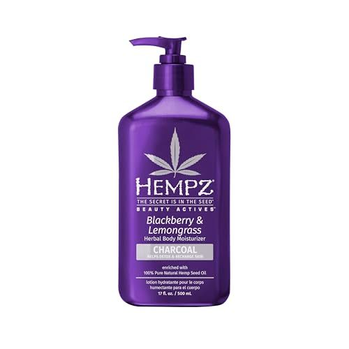 HEMPZ Body Lotion - Blackberry Lemongrass Daily Moisturizing Cream, Shea Butter Hand and Body Moisturizer - Hemp Lotion - Skin Care Products, Hemp Seed Oil - 17 oz.